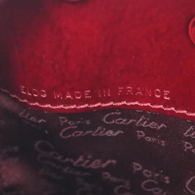Pre-owned Cartier Happy Birthday Backpack Patent Leather Burgundy Patent_leather Backpack Bag ()