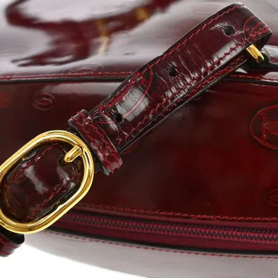 Pre-owned Cartier Happy Birthday Backpack Patent Leather Burgundy Patent_leather Backpack Bag ()