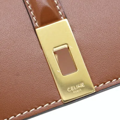 Pre-owned Celine Brown Leather Long Wallet (bi-fold) ()