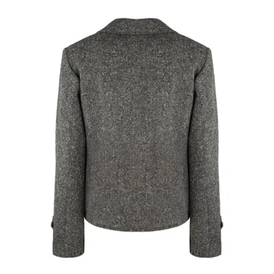 Department Five Department 5 Infused Tweed Crop Jacket In Gray