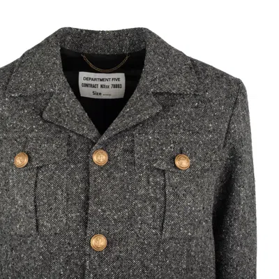Department Five Department 5 Infused Tweed Crop Jacket In Gray