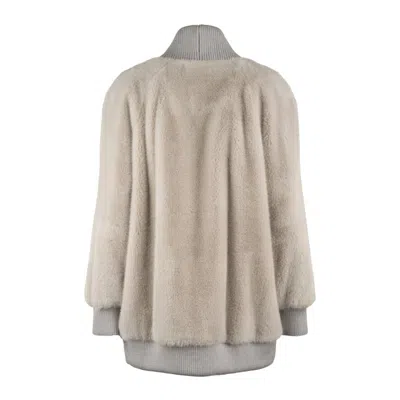 Violanti Giacca In Eco Pelliccia Jacket In Green