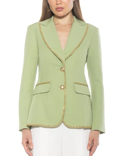Alexia Admor Janet Chain Trim Blazer In Green