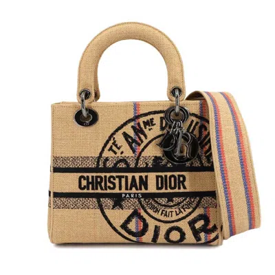 Pre-owned Dior Christian  Beige Canvas Handbag Shoulder Bag () In Sand