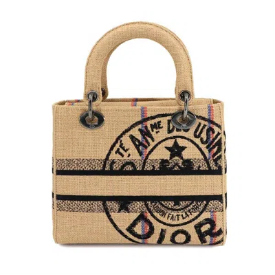 Pre-owned Dior Christian  Beige Canvas Handbag Shoulder Bag () In Sand