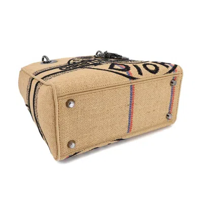 Pre-owned Dior Christian  Beige Canvas Handbag Shoulder Bag () In Sand