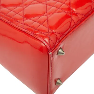Pre-owned Dior Christian  Red Color Patent Leather Handbag Shoulder Bag ()