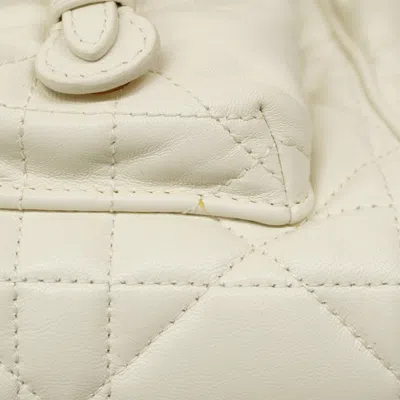 Pre-owned Dior Christian  White Leather Backpack ()