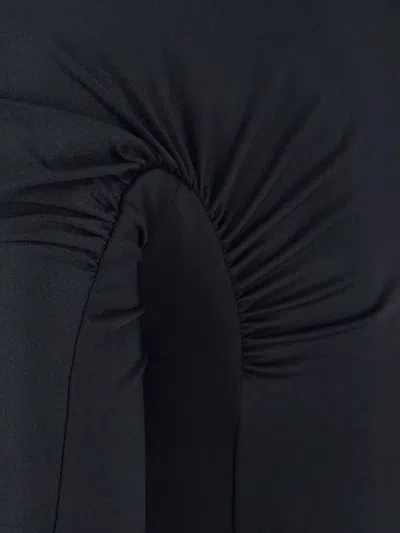 Victoria Beckham Draped Midi Skirt Asymmetric Design Slit In Black