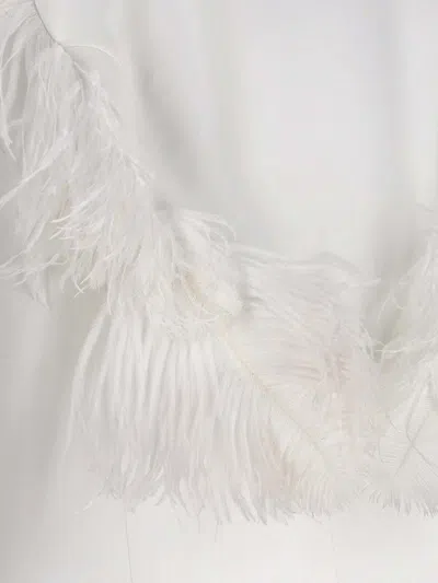 Attico Mini Feather Dress In White