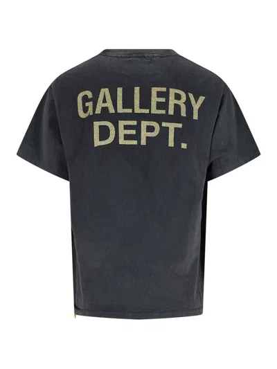 Gallery Dept. Biker Dog Glittered Printed Cotton-jersey T-shirt In Black