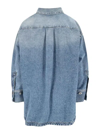 Attico Denim Shirt In Blue
