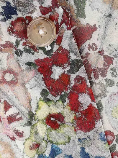 Khaite Goya Floral Silk Chiffon Button-down Top In Multi