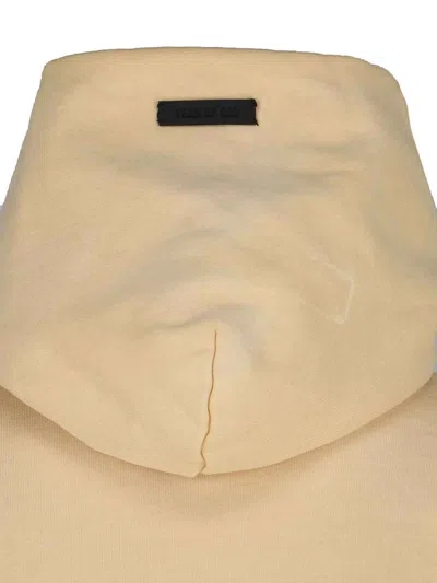 Fear Of God Hooded Graphic Print Long Sleeve Sweatshirt In Brown