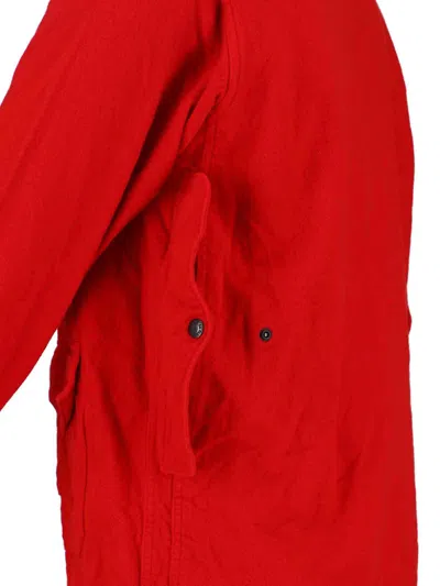 Junya Watanabe Emporio Armani Allover Logo Cotton Polo Shirt In Red