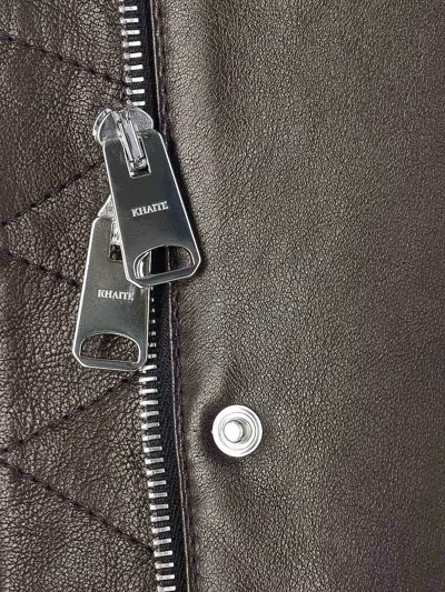 Khaite Womens Dark Brown Shelman Pointed-collar Leather Jacket Xs In Brown