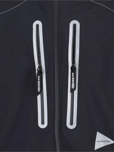 And Wander Black Pertex Shield Waterproof Technical Jacket In Black