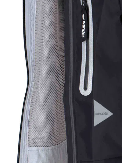 And Wander Black Pertex Shield Waterproof Technical Jacket In Black