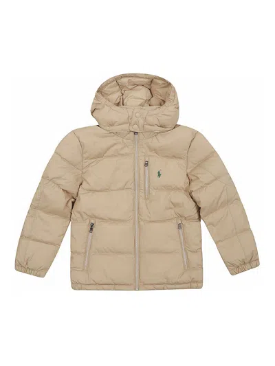 Ralph Lauren Down Jkt-outerwear-bomber In Nude