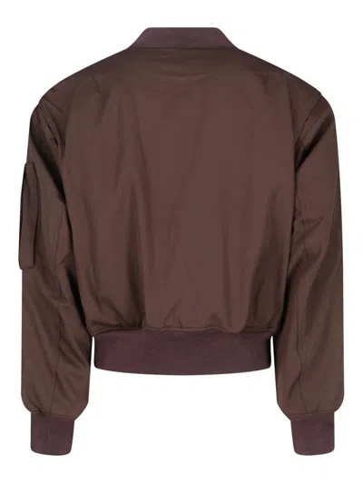 Entire Studios Bomber Zip In Brown