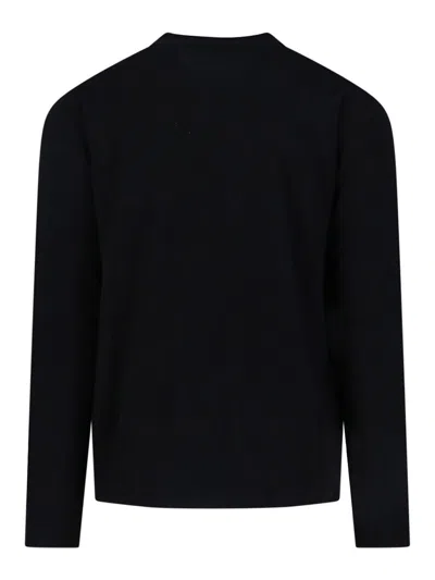 Vivienne Westwood Crewneck Sweater With Embroidered Emblem And Ribbed Details In Black