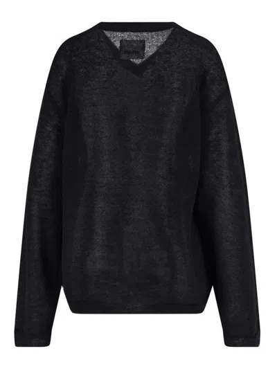 Mythinks Alpaca Blend Sweater In Black