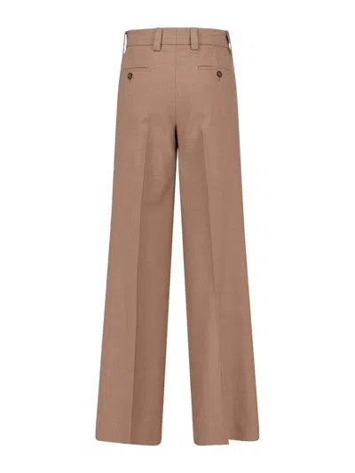 Incotex Wide Leg Trousers Featuring Button Detail In Brown