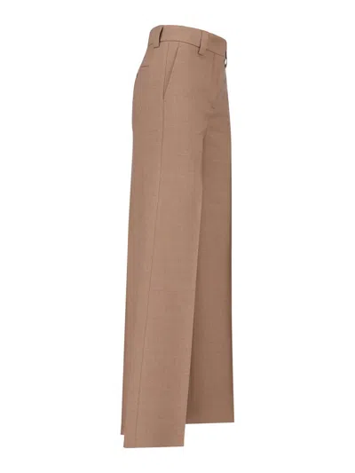 Incotex Wide Leg Trousers Featuring Button Detail In Brown
