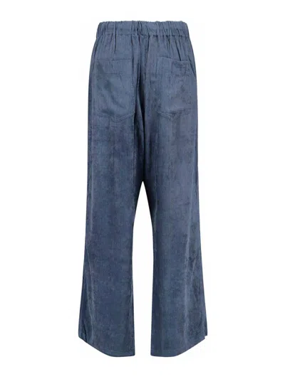 Mythinks Drawstring Straight Trousers In Blue