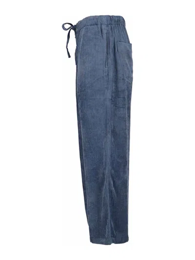 Mythinks Drawstring Straight Trousers In Blue