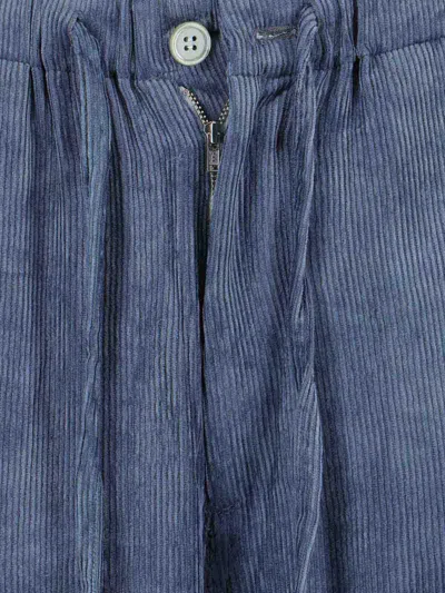 Mythinks Drawstring Straight Trousers In Blue