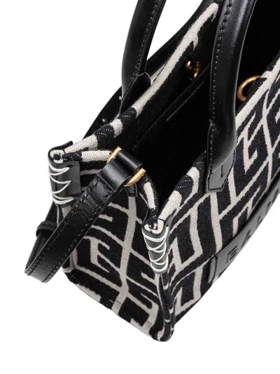 Balmain B-army Shopper 36 Bag In Pb Labyrinth Jacquard In Multi