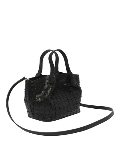 Serapian Mini Secret Mosaico Handbag In Black