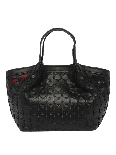 Serapian Mini Secret Mosaico Handbag In Black