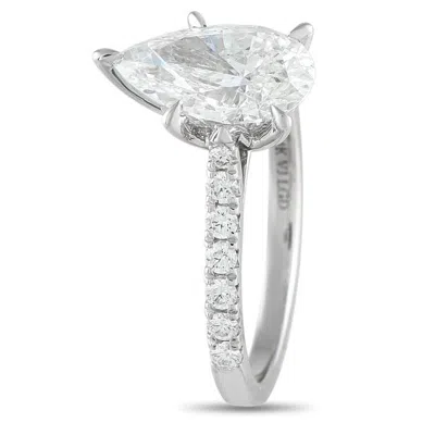 Lb Exclusive 14k White Gold 2.95ct Lab Grown Diamond Ring Lg10 091025 In Silver