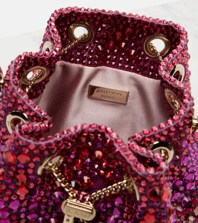 Jimmy Choo Bon Bon Embellished Bucket Bag In Purple