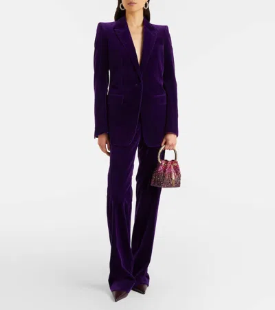 Jimmy Choo Bon Bon Embellished Bucket Bag In Purple