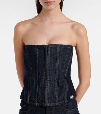 Jean Paul Gaultier Denim Corset In Blue