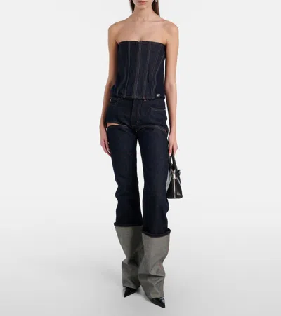 Jean Paul Gaultier Denim Corset In Blue