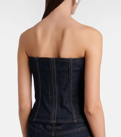 Jean Paul Gaultier Denim Corset In Blue