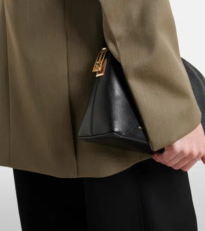 Victoria Beckham Belted Wool-blend Blazer In Brown