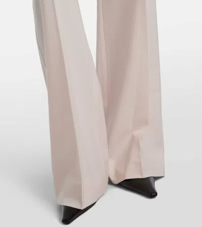 Victoria Beckham Alina High-rise Wide-leg Pants In White