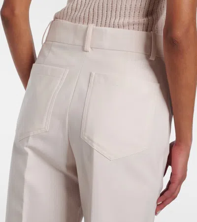 Victoria Beckham Alina High-rise Wide-leg Pants In White