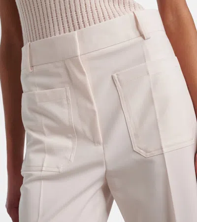 Victoria Beckham Alina High-rise Wide-leg Pants In White