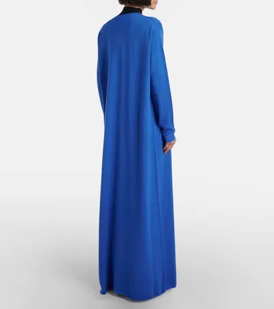 Tom Ford Wool Piqué Cardigan In Blue