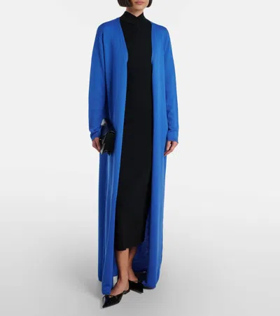 Tom Ford Wool Piqué Cardigan In Blue