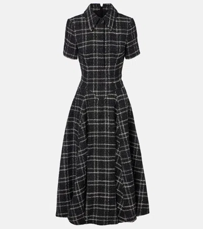Emilia Wickstead Jody Checked Midi Dress In Black