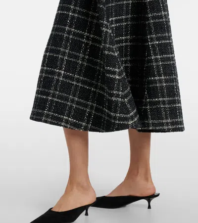 Emilia Wickstead Jody Checked Midi Dress In Black