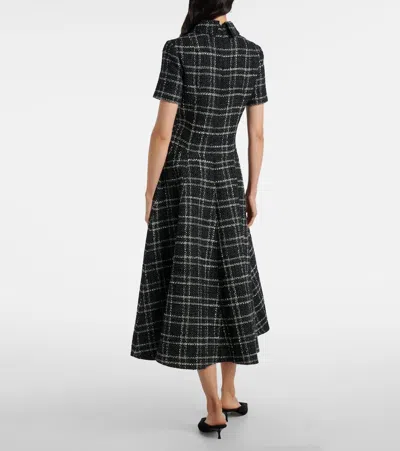 Emilia Wickstead Jody Checked Midi Dress In Black
