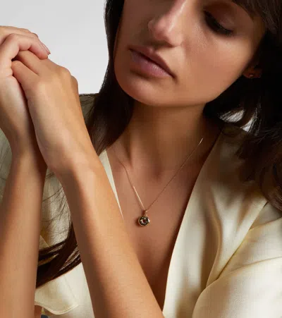 Stone And Strand Bagel Brunch 14kt Gold Pendant Necklace With Diamonds In Gold